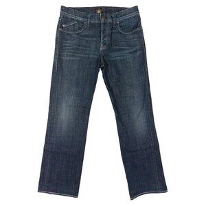 Rock and Republic Mens Size 34 Neil Straight Leg Button Fly Dark Wash Jeans
